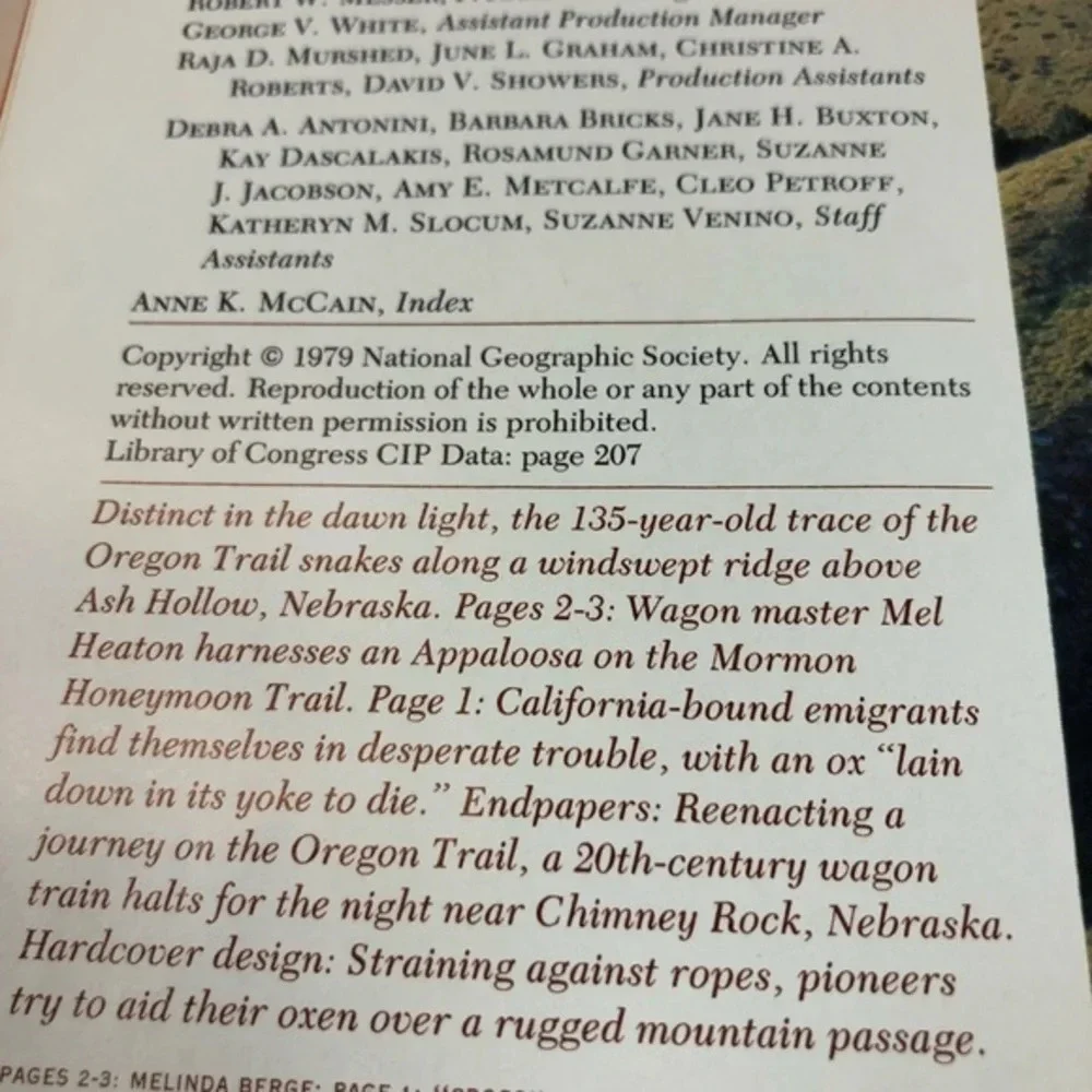 Vintage national geographic society book 1979 TRAILS WEST